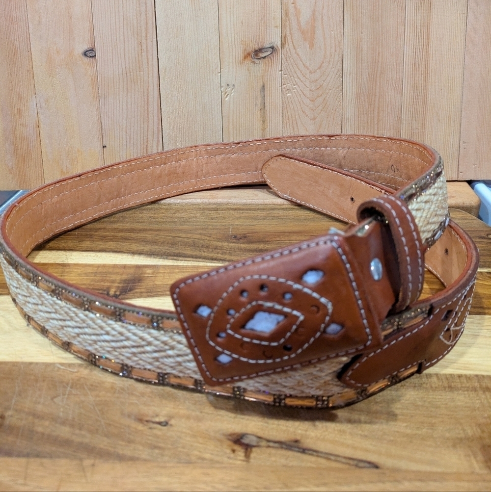 Brown Leather Men's Belt Size 40